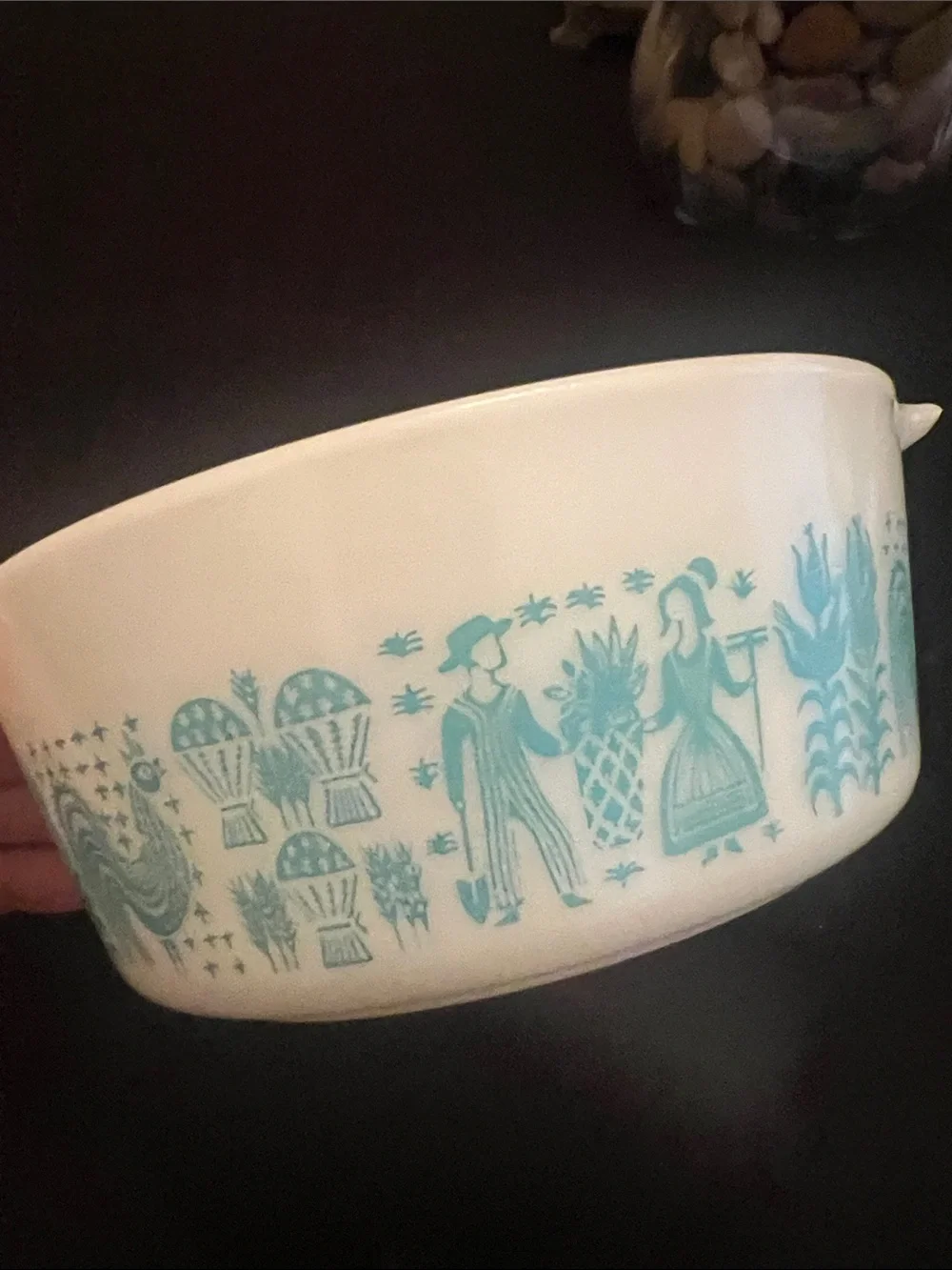 Vintage Aqua Cinderella Mixing Bowls - Set of 2 with lid